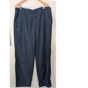 Columbia Mens Fleece Sweatpants Navy Blue Elastic‎ Waist Athletic Casual Size XL